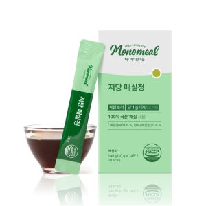 [14회분] 비타민마을 모노밀 100% 국산매실 저당 매실청 스틱 14포, 1개