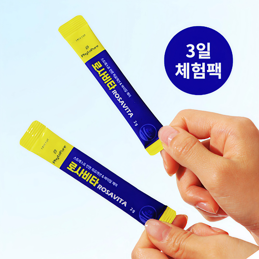 [로사비타] 홍경천 추출물 식약처 인정 스트레스 <b>피로개선</b> 영양제 6포, 1개