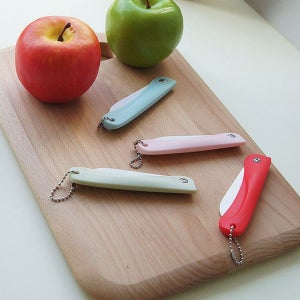 파스텔 과도 휴대용과도 접이식 세라믹 주방 1P 휴대용 주방과도 과일 캠핑 세라믹과도 접