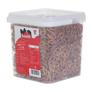 보헬리 미니 프레첼 버킷 수입과자 간식 맥주안주 프레첼맛, 1.2kg, 2개