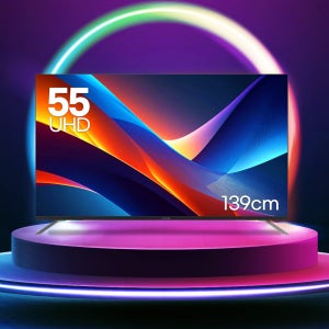 루컴즈 UHD 스마트TV 139cm(55인치), 구글OS LT-US55K06G, 벽걸이기사방문설치(상하좌우브라켓포함