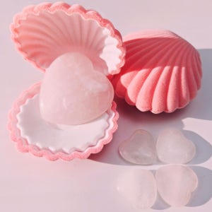 진주 케이스 소원 하트 돌 반려돌 천연 장미 수정 명상돌