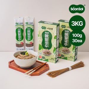 순솔 100% 메밀면 메밀 국수 소바 모밀 면 100프로 3kg