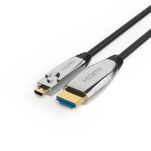 NEXTU Micro HDMI to HDMI V2.0 하이브리드 광케이블 200m, 1개