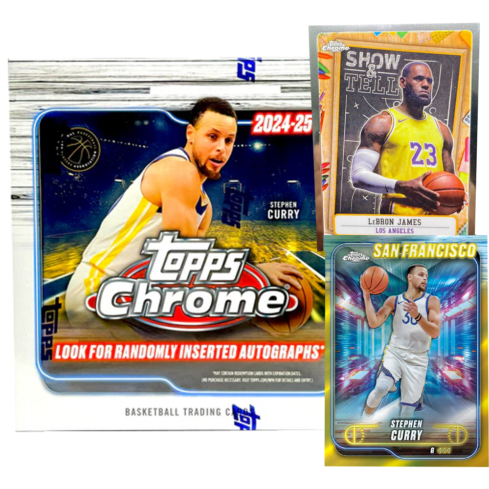 르브론 스테판커리 NBA 스포츠 농구카드 24-25 Topps 크롬 메가 1박스 7팩