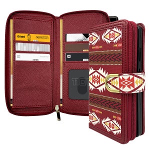 까미또 마이모먼트 아즈텍 지퍼 월렛 다이어리 휴대폰 케이스 레드, 갤럭시A15