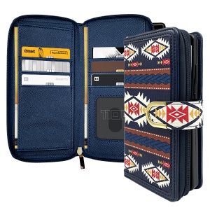 까미또 마이모먼트 아즈텍 지퍼 월렛 다이어리 휴대폰 케이스 네이비, 갤럭시A15