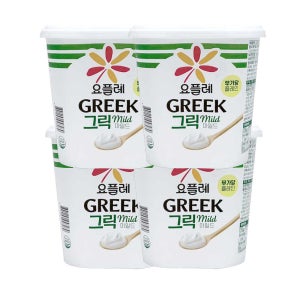 빙그레 요플레 그릭요거트 마일드 무가당 플레인 900g x 4개