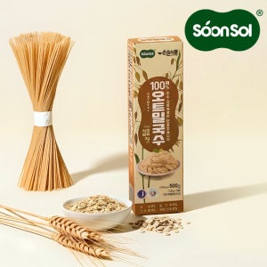순솔 오트밀면 100% 순 오트밀 국수 면 500g, 2개
