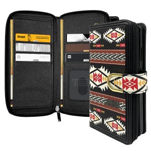 까미또 마이모먼트 아즈텍 지퍼 월렛 다이어리 휴대폰 케이스 블랙, 갤럭시S25 엣지