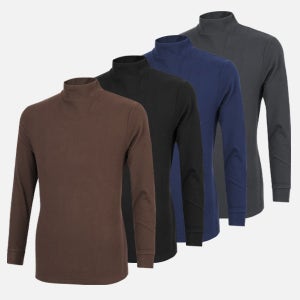 남자 반목 긴팔 겨울 티셔츠 목티 기모 목폴라 반목 카라 빅사이즈 남성 카라티