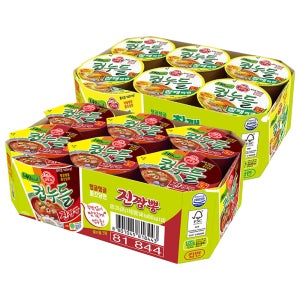 오뚜기 컵누들 참깨라면 37.5g 6개 + 진짬뽕맛 38g 6개 (12개)