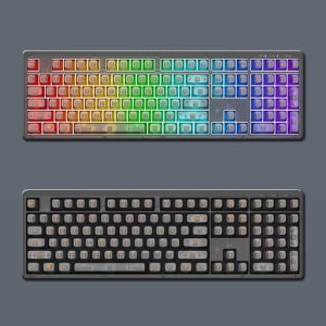 사무용 사무실 조용한 저소음 멤브레인 키보드 투명키캡 게이밍 업무용 무소음 적축 키보드