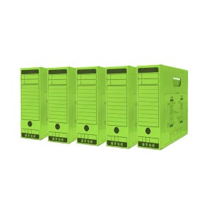 문서보관상자 화일박스 파일케이스 A4, 5매, 연두