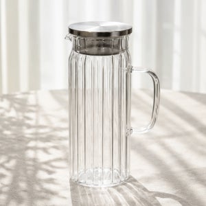 세척편한 차망 내열유리 물병 냉장고 물통 보틀 가정용 1.4L, 1개