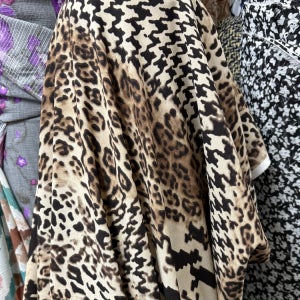 원단263 호피, 하운드체크, 기하학 패턴 폴리에스터 원단 고정폭 145cm