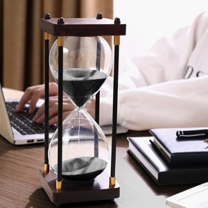 30분 모래시계 원목 프레임 인테리어 탁상 타이머
