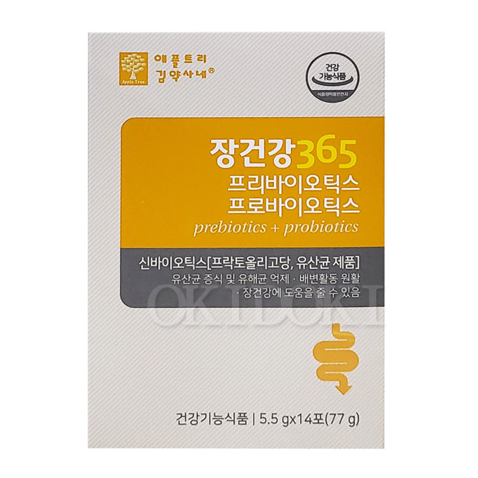 <b>애플트리김약사네 장건강365 프리바이오틱스 프로바이오틱스</b> 5.5g x 14포 x 2박스