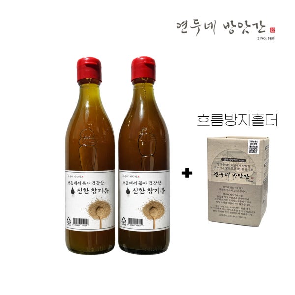 저온압착방식 방앗간 통깨 진한맛 참기름 350ml 2병