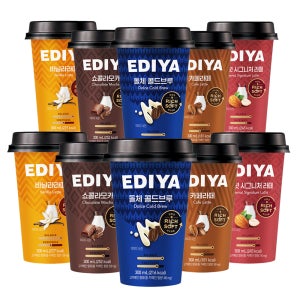 이디야 컵커피 300ml 5종 혼합 10개 카페라떼 바닐라 돌체콜드브루 쇼콜라모카 토피넛