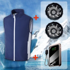 듀라맥스 선풍기 조끼 쿨링 아이스 냉방 냉풍 미니 보조배터리 포함 22.5 고속충전 대용량