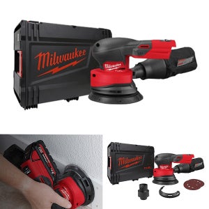 손잡이 원형 샌더 충전식 전동 공구 무선 샌딩기 세트 목재 목공 작업용 125mm 18V