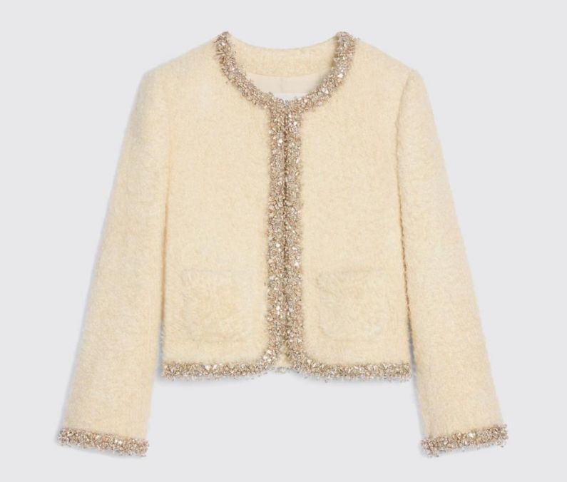 셀린느 여성 첼시 자켓 블레이저 자수 실크 크림 RV0OH0515 03HD CELINE NEW Blazer woman Celine