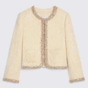 셀린느 여성 첼시 자켓 블레이저 자수 실크 크림 RV0OH0515 03HD CELINE NEW Blazer woman Celine
