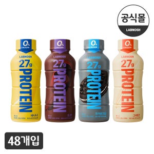 랩노쉬 프로틴 드링크 퍼펙트 350ml 4종 48개 단백질27g 제로슈거 단백질음료