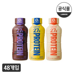 NEW 랩노쉬 프로틴 드링크 퍼펙트 350ml 3종 48개 단백질27g 제로슈거 단백질음료
