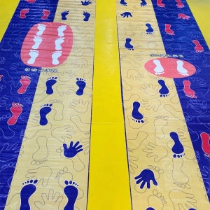 페인팅 손발 매트 7-8m x 1m 유아체육교구 유아 1p