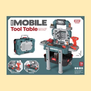 미미월드 변신 공구놀이 전동드라이버 78PCS 공구 테이블 워크벤치 장난감