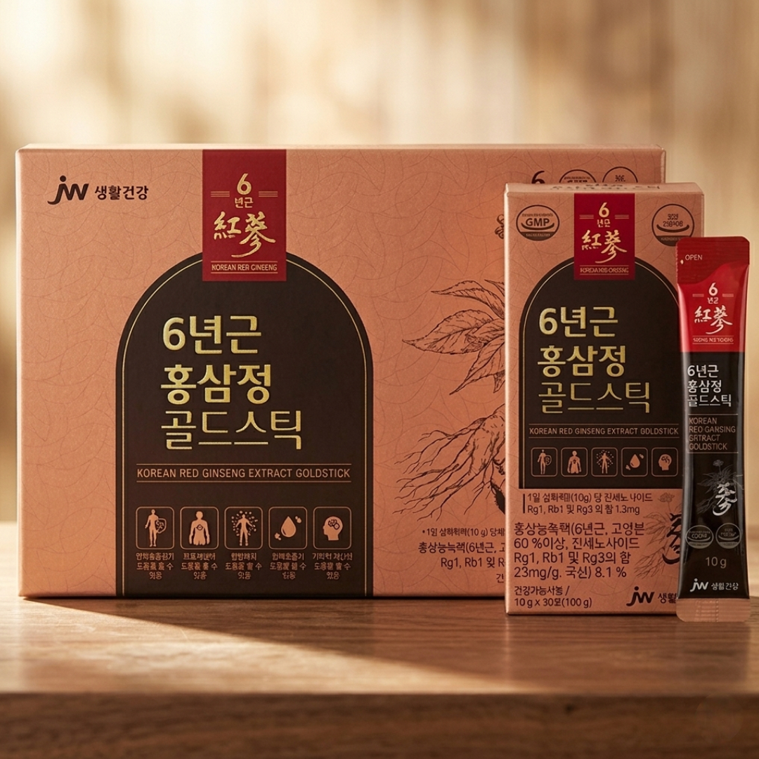 <b>JW중외제약</b> 홍삼 스틱 홍삼정 진세골드13 초고함량 진세노사이드 300g, 2개