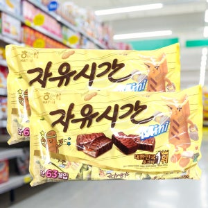 해태 자유시간 미니 630g 6봉 초코바 간식 대용량 초콜릿 디저트