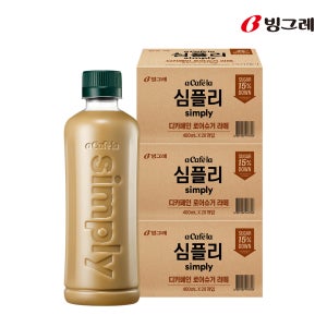 [1천원 적립] 빙그레 아카페라 심플리 디카페인 라떼 400ml 60개입