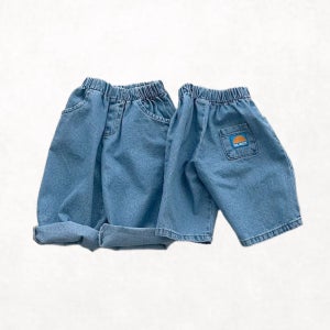 컬트청바지 (베베) / 블랙빈 26봄 아기봄코디 유아동 아기 긴바지 데님 등원룩 상하세트