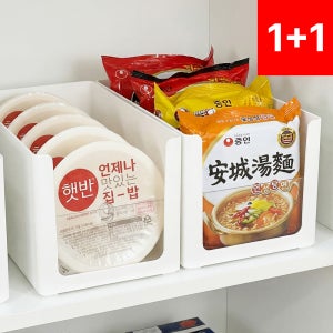 펜트리 수납함 서랍 팬트리 정리함 투명 수납함 다용도 정리함 칸막이 냉장고 라면 1+1중형