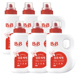 비앤비 유아 섬유세제 시그니처향 본품 1500ml X6개