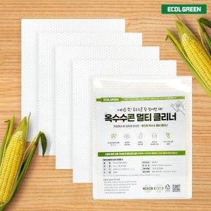 항균 99.9% 옥수수 수세미 겸 행주 식물유래 PLA 옥수수콘 멀티 클리너 10매
