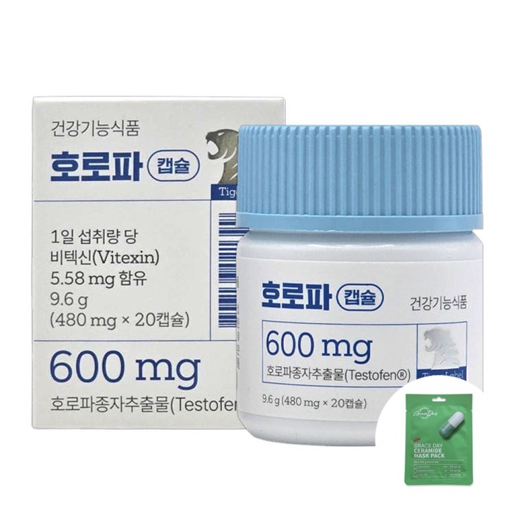 바이오피크 호로파 캡슐 <b>남성</b> 활력 <b>갱년기</b> 영양제+마스크팩