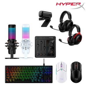 하이퍼엑스 컴플리트 셋업 스트리머 게이밍 헤드셋 마우스 키보드 마이크 오디오 믹서 웹캠 올인원 패키지 2