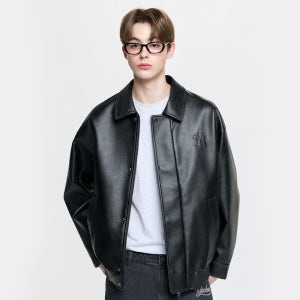 [MLB] 빈티지 미드 페이크 레더자켓 NY (Black) 3AJPB1461