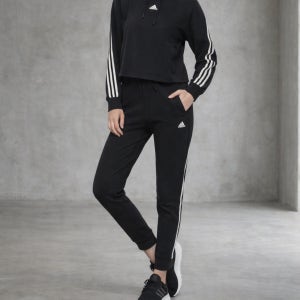아디다스 여성 트랙탑 후드티 퓨처아이콘 루즈핏 여자 크롭 블랙 B60