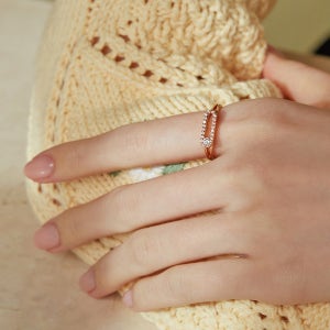 가네시 18K 반지 디아망로드1 핑크골드 40대 여자 골드 금반지