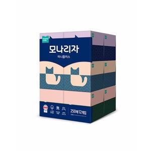 모나리자 미니플러스 미용티슈 250매x12입 2겹