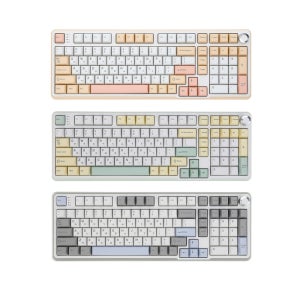 acer 에이서 OKR258 알록달록 유무선 노브 블루투스 기계식키보드 몽글몽글축 오테뮤 아이스 화이트