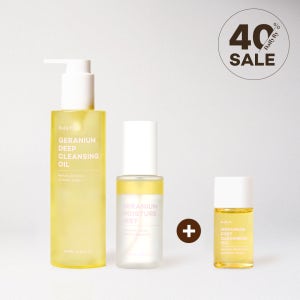 [제라늄 보습 솔루션 세트1] 딥 클렌징 오일 200ml+모이스처 미스트 70ml+딥 클렌징 오일 30ml