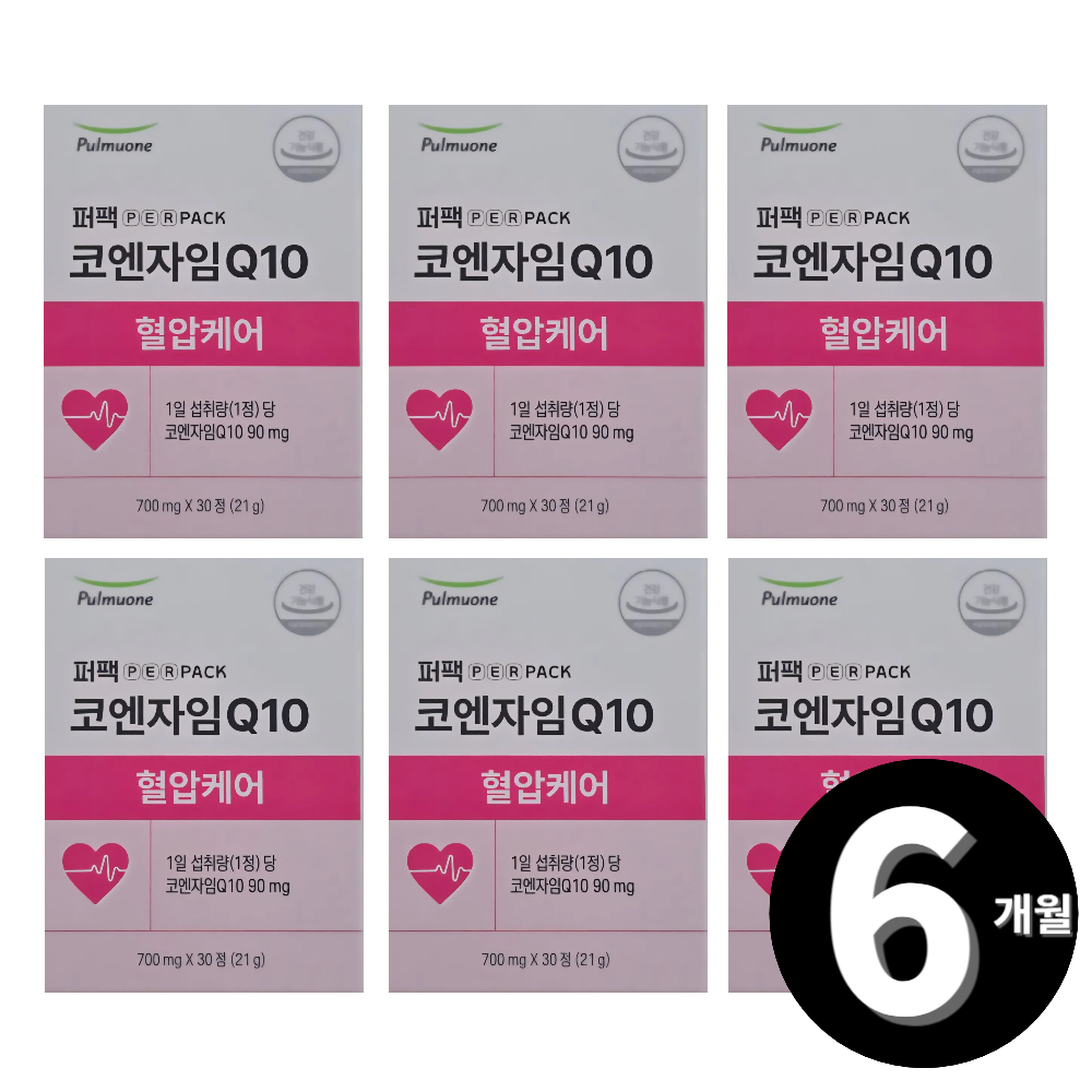 <b>풀무원</b> 퍼팩 코엔자임 Q10 코큐텐 코쿠텐 30정, 6개