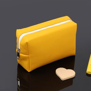 아도라블 방수파우치(옐로우) 사각 화장품파우치