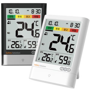 YES 영이과학기기 CIT 디지털 체감온도계 4단계알림 고온경보 보급형 공장 사무실 현장